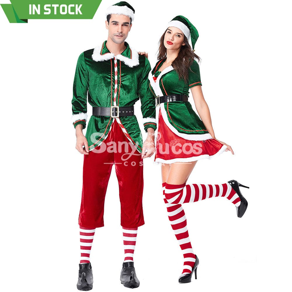 【In Stock】Christmas Cosplay Christmas Elf Male Costume Costumes