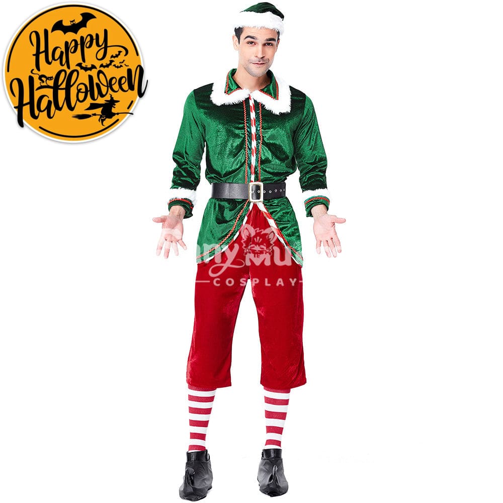 【In Stock】Christmas Cosplay Christmas Elf Male Costume Costumes