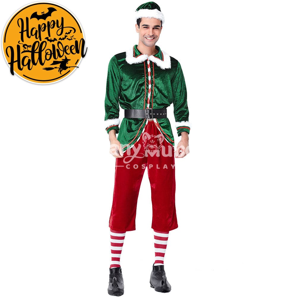 【In Stock】Christmas Cosplay Christmas Elf Male Costume Costumes