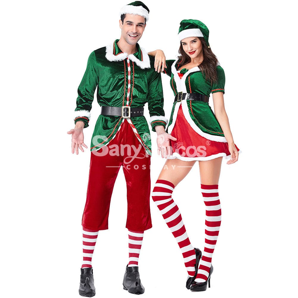 【In Stock】Christmas Cosplay Christmas Elf Male Costume Costumes