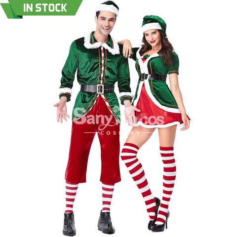 【In Stock】Christmas Cosplay Christmas Elf Male Costume Costumes