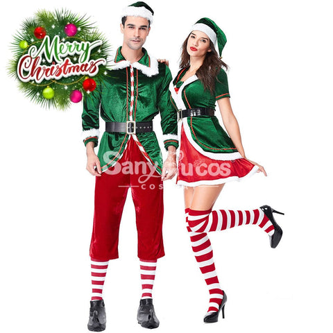 【In Stock】Christmas Cosplay Christmas Elf Male Costume Costumes