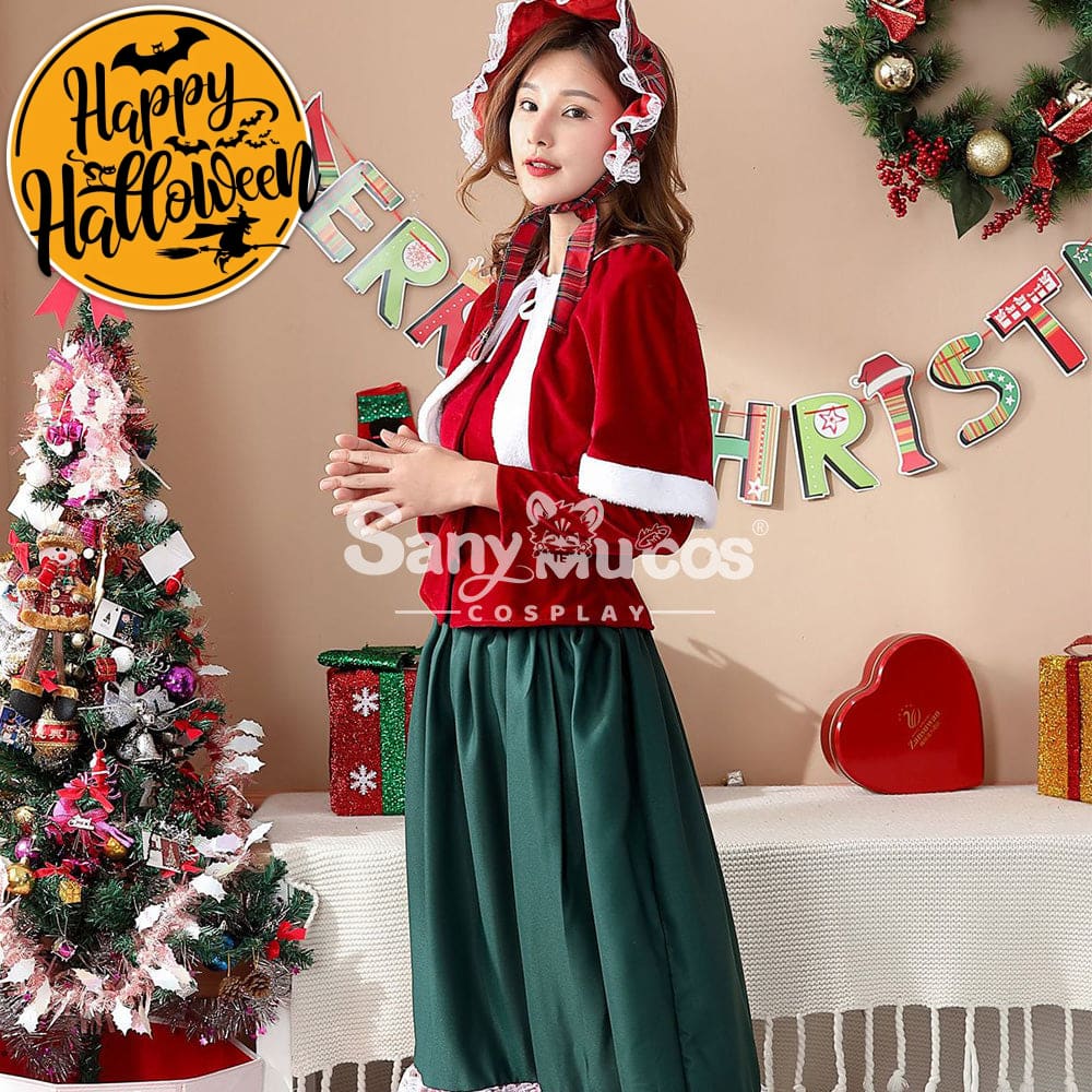 【In Stock】Christmas Cosplay Green Christmas Dress Costume Costumes