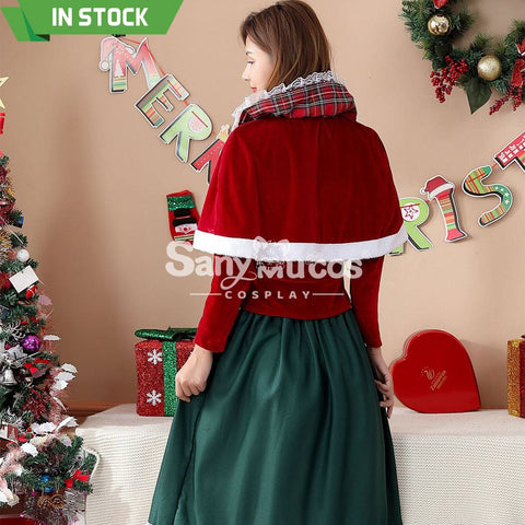 【In Stock】Christmas Cosplay Green Christmas Dress Costume Costumes