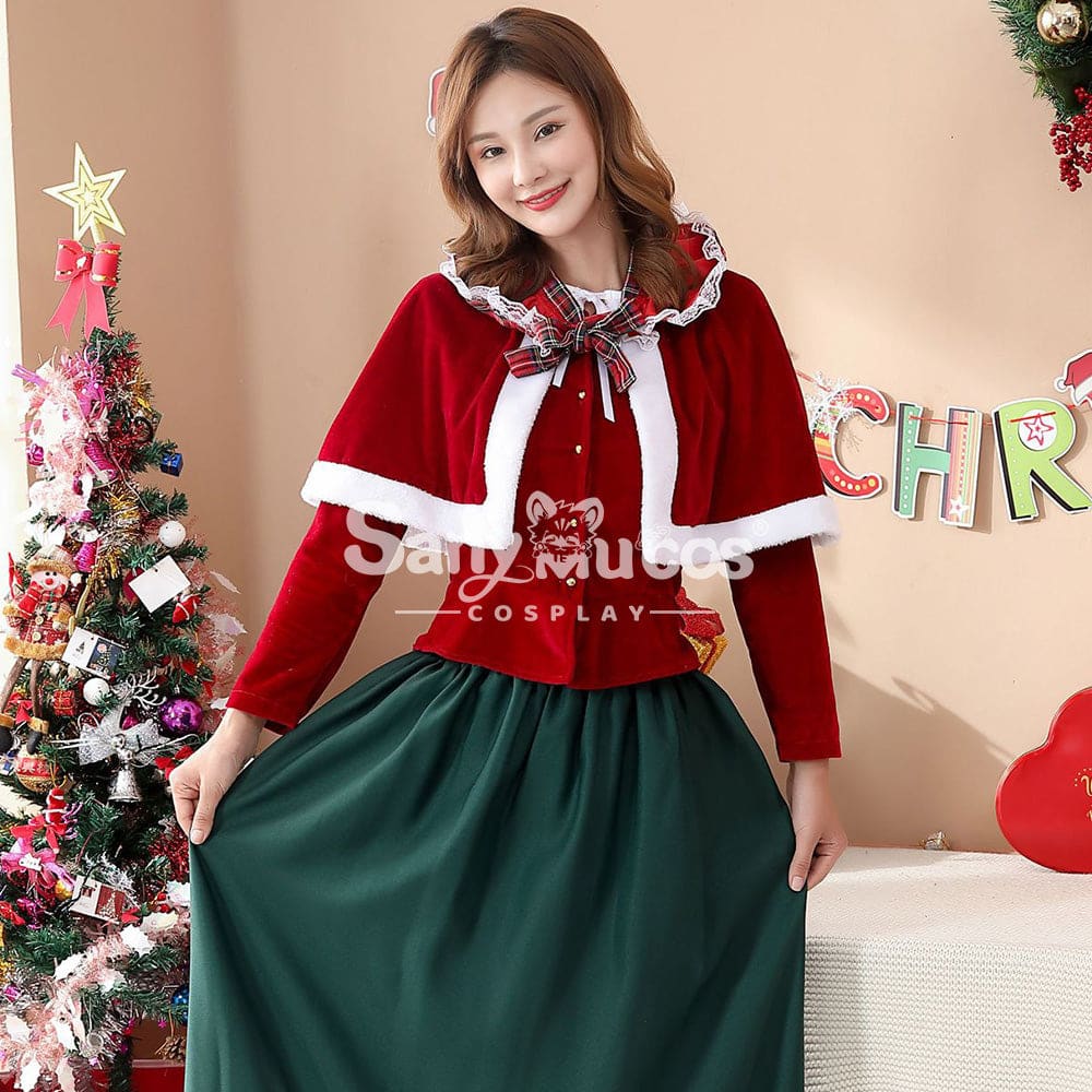 【In Stock】Christmas Cosplay Green Christmas Dress Costume Costumes