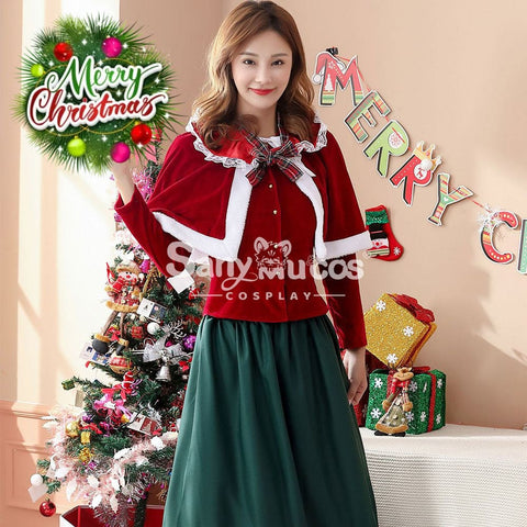 【In Stock】Christmas Cosplay Green Christmas Dress Costume Costumes