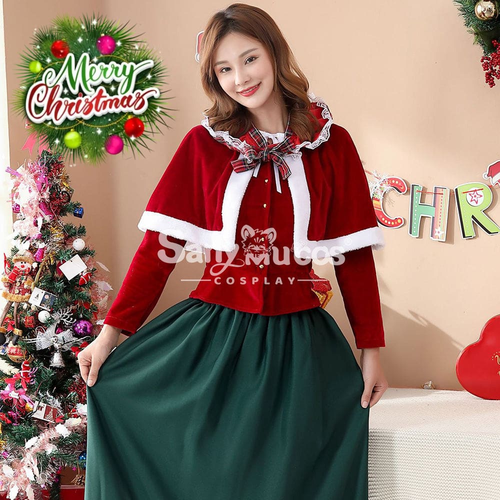 【In Stock】Christmas Cosplay Green Christmas Dress Costume Costumes