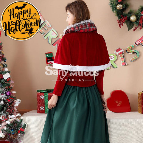 【In Stock】Christmas Cosplay Green Christmas Dress Costume Costumes