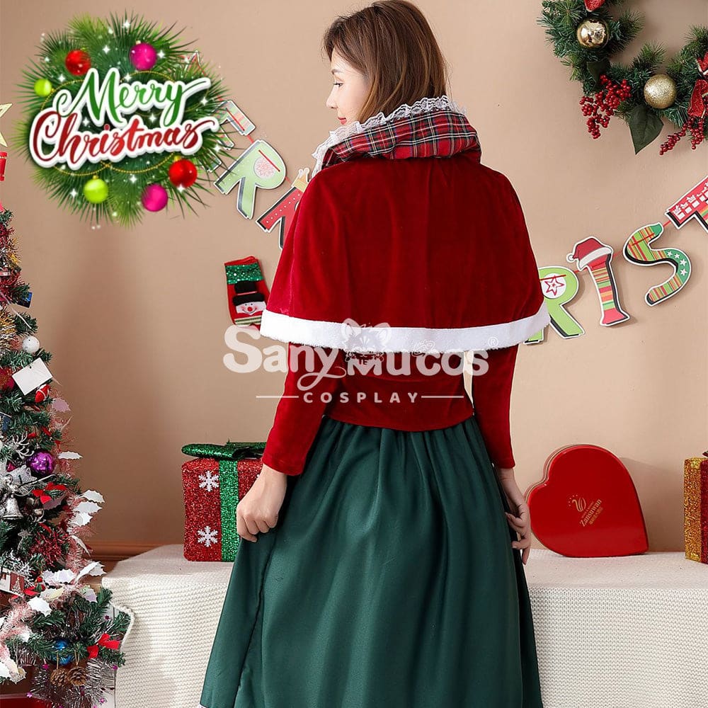 【In Stock】Christmas Cosplay Green Christmas Dress Costume Costumes