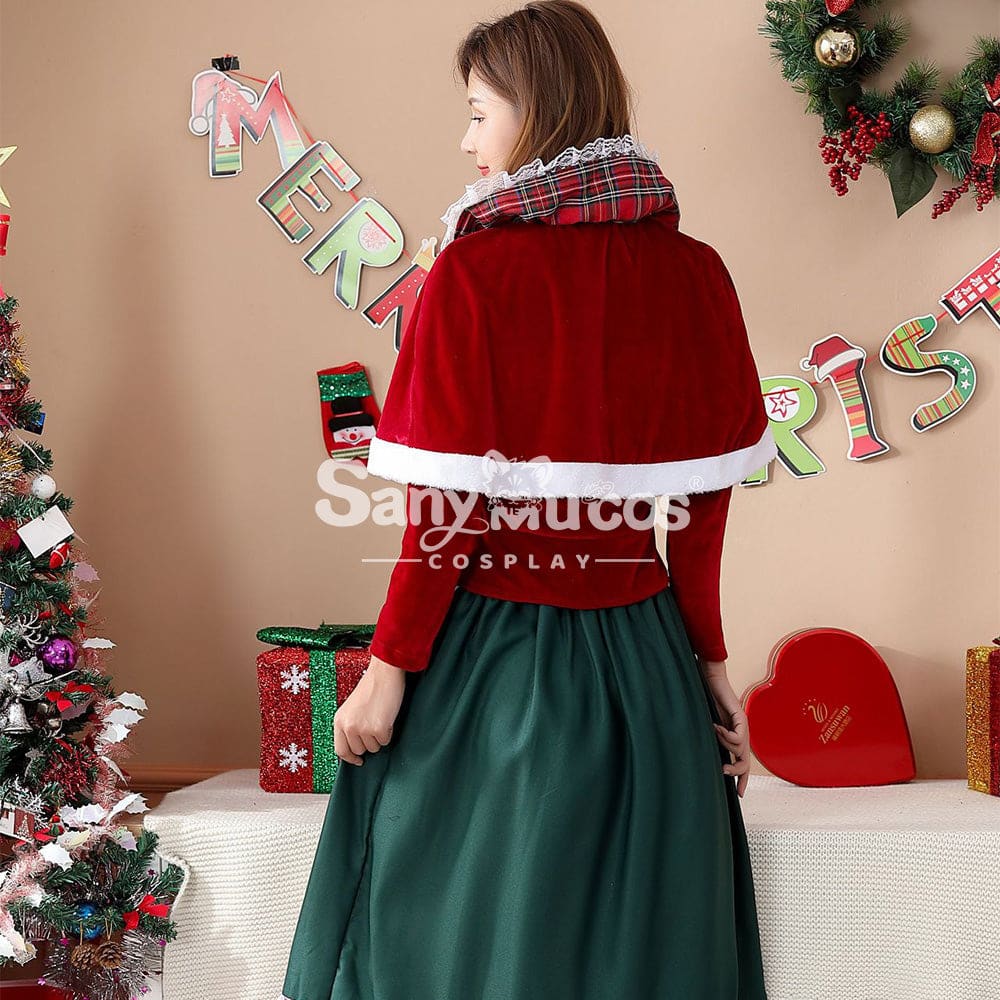 【In Stock】Christmas Cosplay Green Christmas Dress Costume Costumes