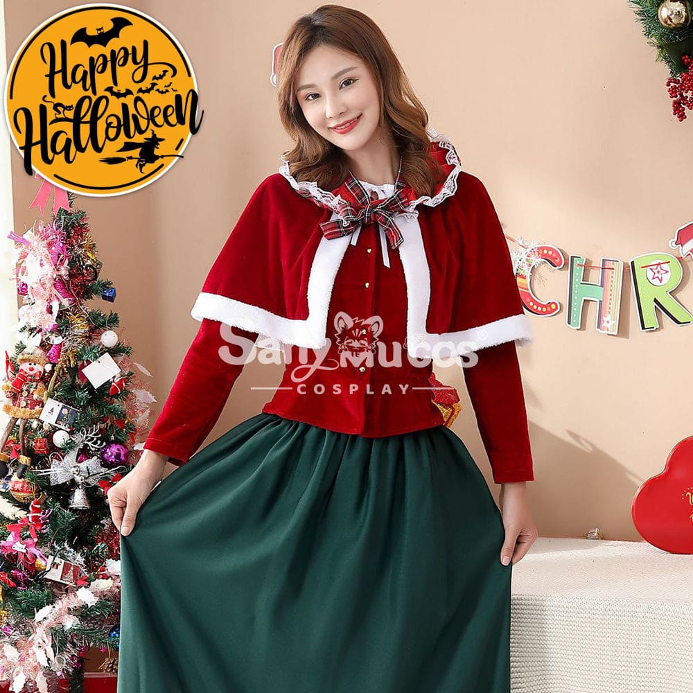 【In Stock】Christmas Cosplay Green Christmas Dress Costume Costumes