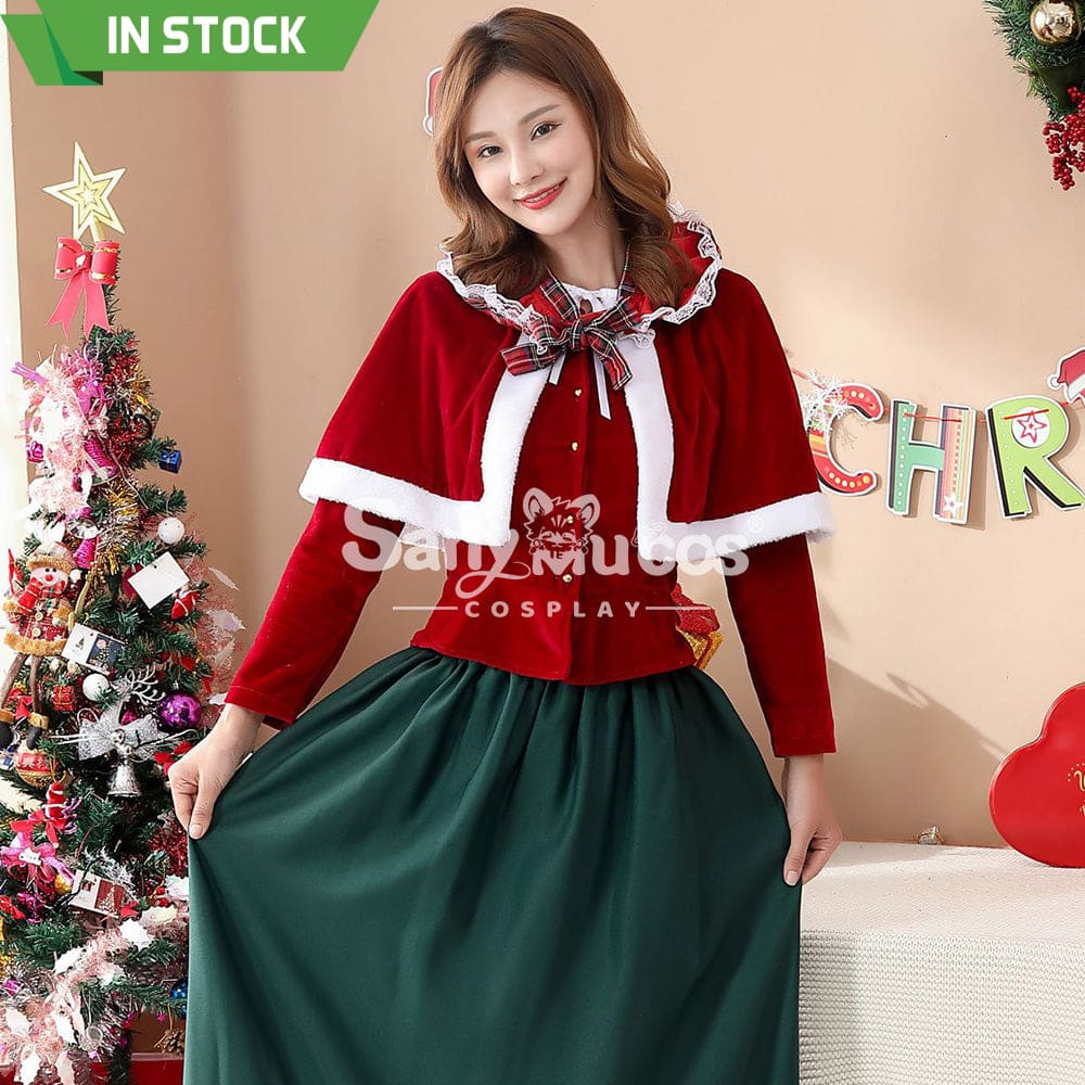 【In Stock】Christmas Cosplay Green Christmas Dress Costume Costumes