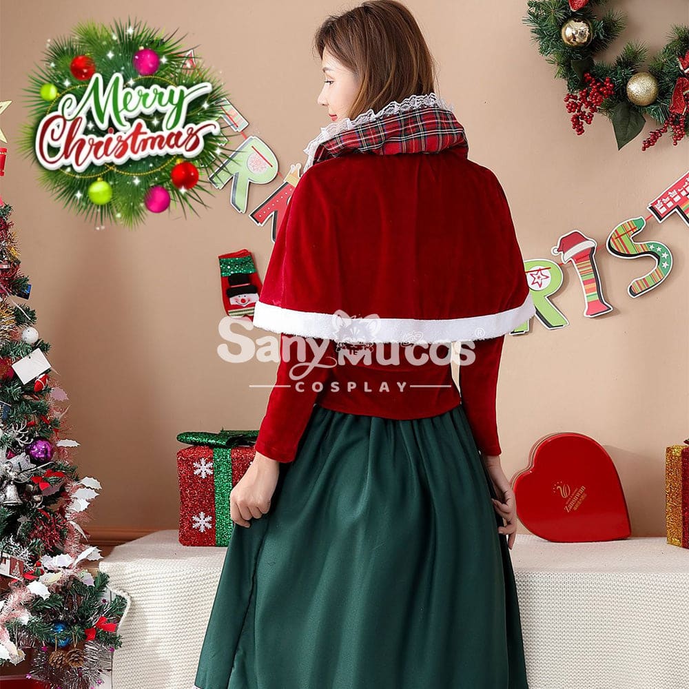 【In Stock】Christmas Cosplay Green Christmas Dress Costume Costumes