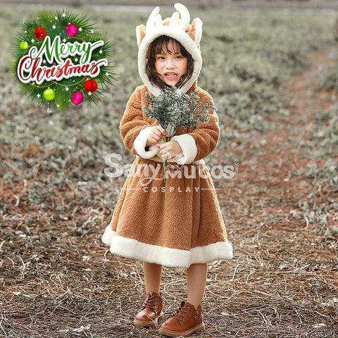 【In Stock】Christmas Cosplay Kid Size Christmas Reindeer Dress Costume Costumes