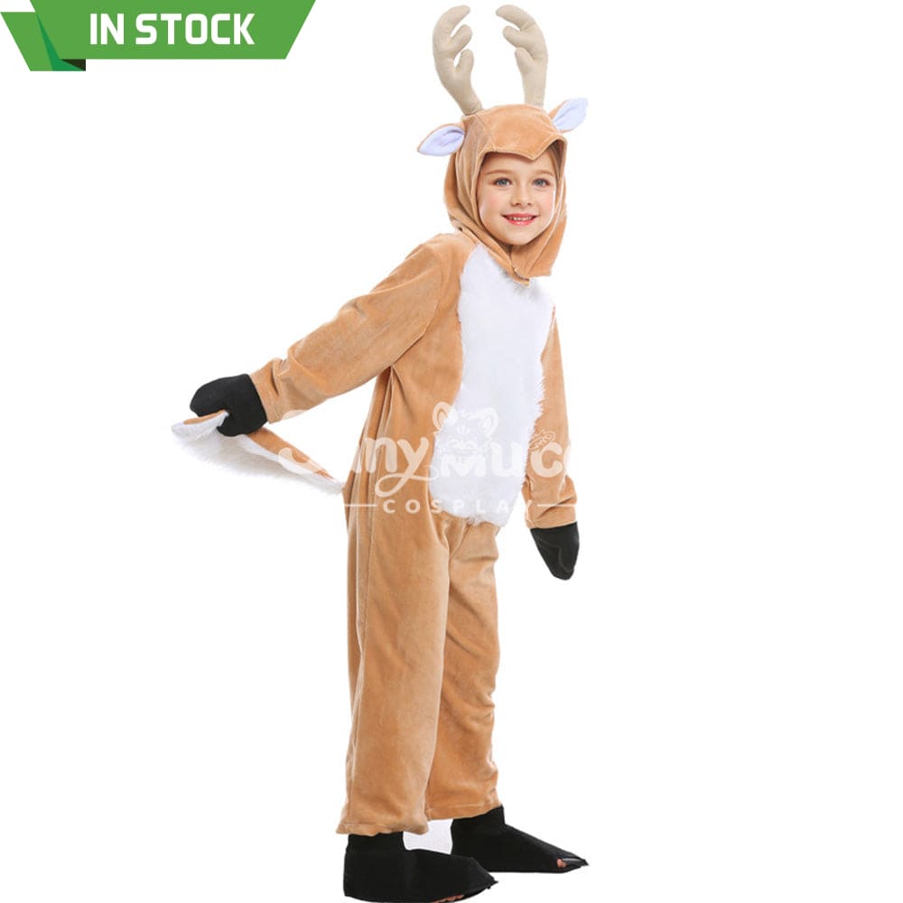 【In Stock】Christmas Cosplay Kid Size Christmas Reindeer Pajamas Costume First Edition Costumes