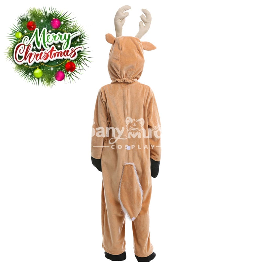 【In Stock】Christmas Cosplay Kid Size Christmas Reindeer Pajamas Costume First Edition Costumes