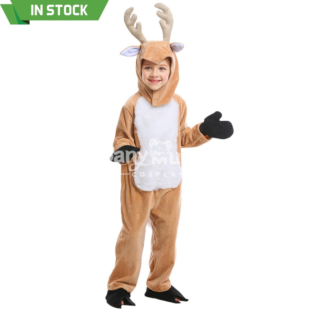 【In Stock】Christmas Cosplay Kid Size Christmas Reindeer Pajamas Costume First Edition Costumes