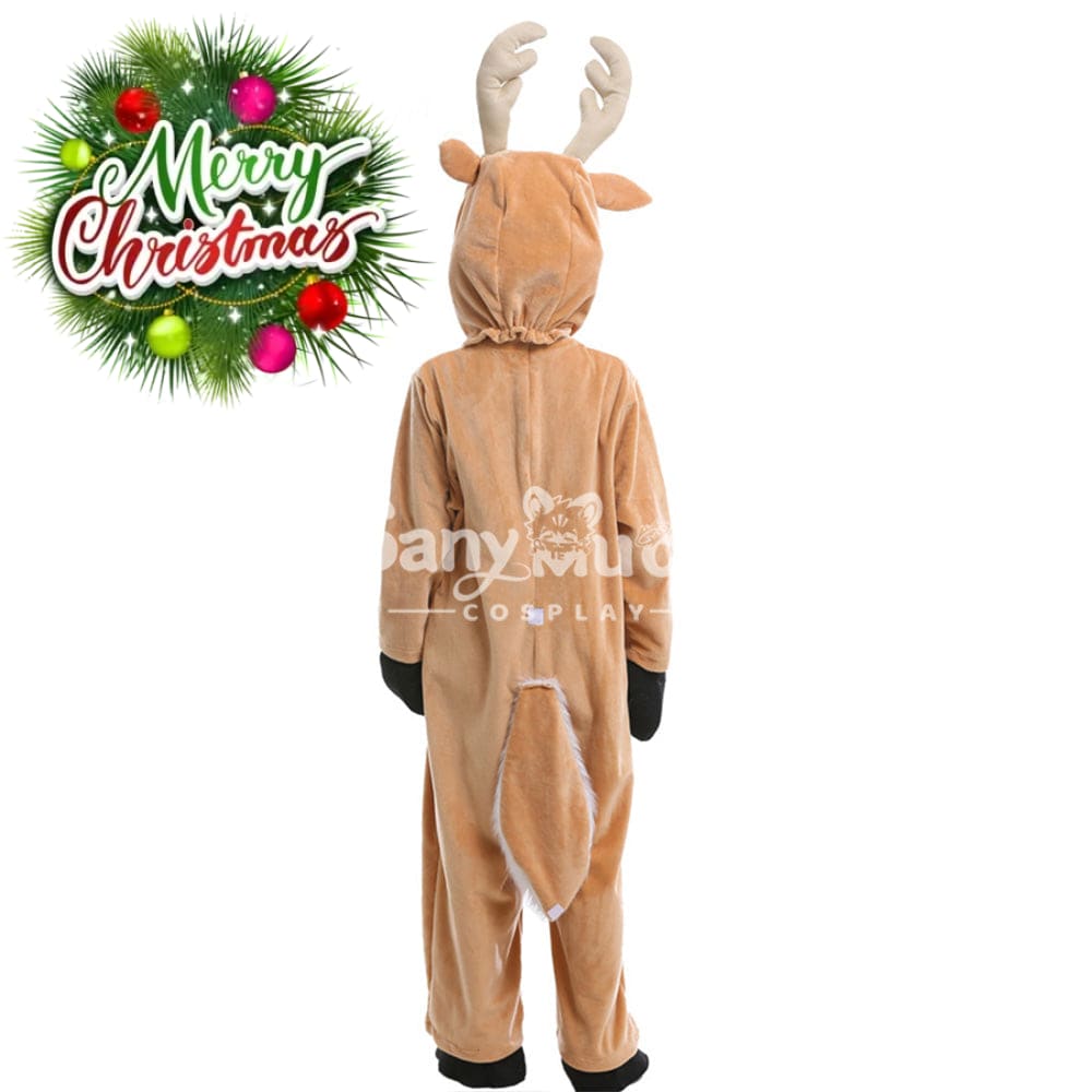 【In Stock】Christmas Cosplay Kid Size Christmas Reindeer Pajamas Costume First Edition Costumes