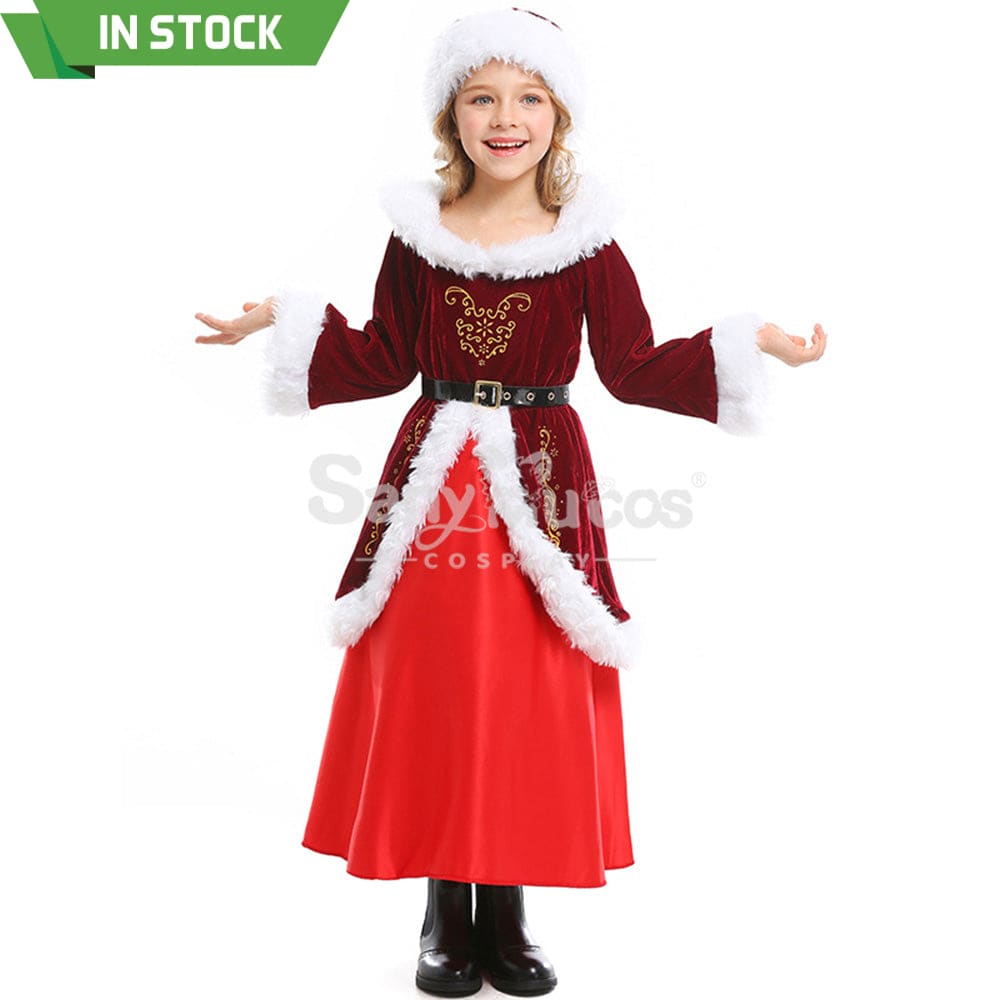 【In Stock】Christmas Cosplay Christmas Party Princess Costume Kid Size Costumes