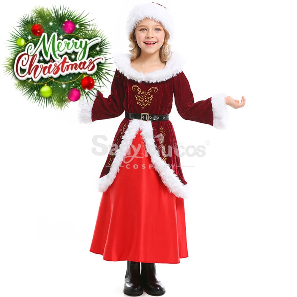 【In Stock】Christmas Cosplay Christmas Party Princess Costume Kid Size Costumes