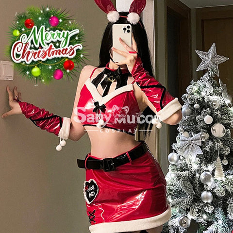 【In Stock】Christmas Cosplay Patent Leather Bunny Girl Suit Costume Costumes