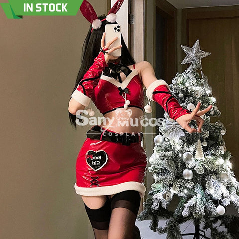 【In Stock】Christmas Cosplay Patent Leather Bunny Girl Suit Costume Costumes