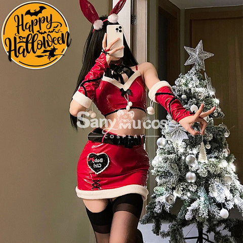 【In Stock】Christmas Cosplay Patent Leather Bunny Girl Suit Costume Costumes