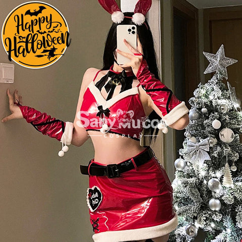 【In Stock】Christmas Cosplay Patent Leather Bunny Girl Suit Costume Costumes