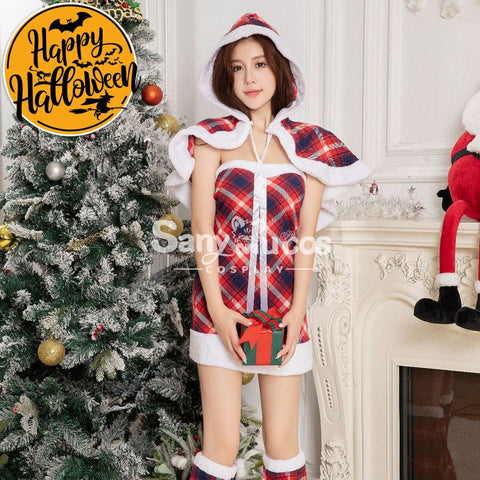 【In Stock】Christmas Cosplay Christmas Plaid Costume Costumes