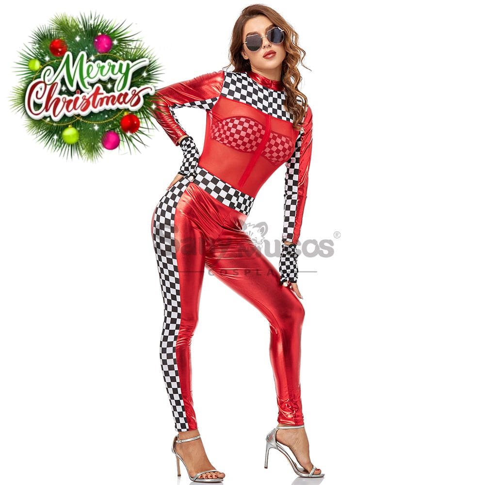 【In Stock】Christmas Cosplay Racing Jumpsuit Costume Costumes