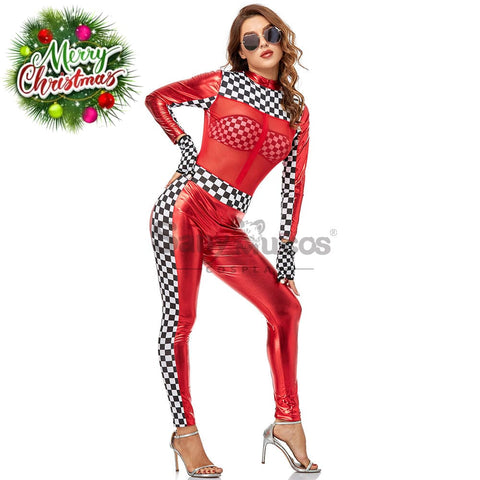 【In Stock】Christmas Cosplay Racing Jumpsuit Costume Costumes