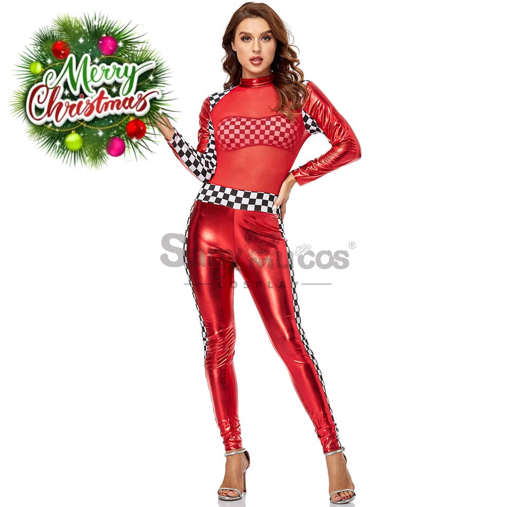 【In Stock】Christmas Cosplay Racing Jumpsuit Costume Costumes