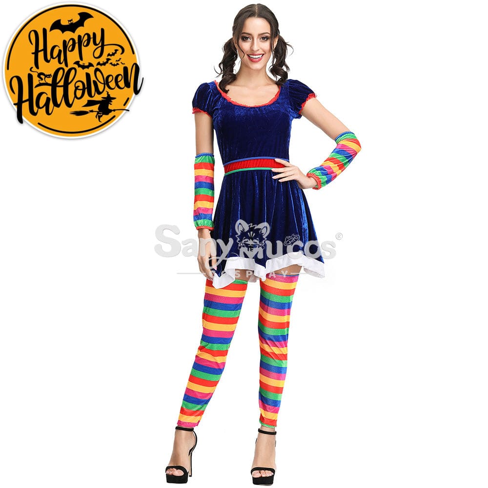 【In Stock】Christmas Cosplay Rainbow Christmas Dress Costume Costumes