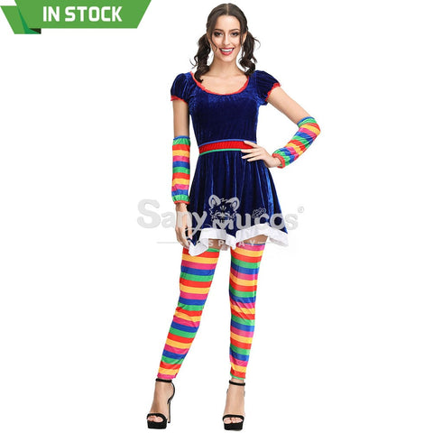 【In Stock】Christmas Cosplay Rainbow Christmas Dress Costume Costumes