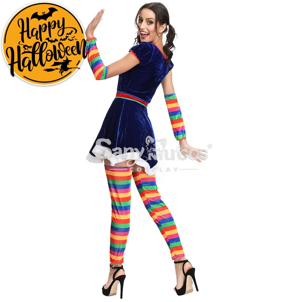 【In Stock】Christmas Cosplay Rainbow Christmas Dress Costume Costumes