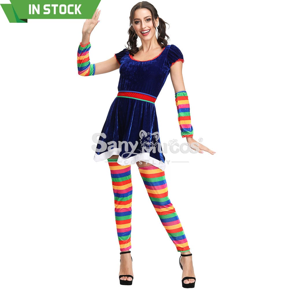 【In Stock】Christmas Cosplay Rainbow Christmas Dress Costume Costumes