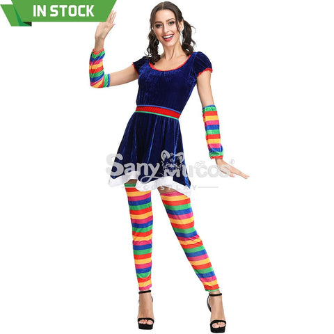 【In Stock】Christmas Cosplay Rainbow Christmas Dress Costume Costumes
