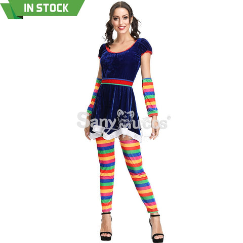 【In Stock】Christmas Cosplay Rainbow Christmas Dress Costume Costumes