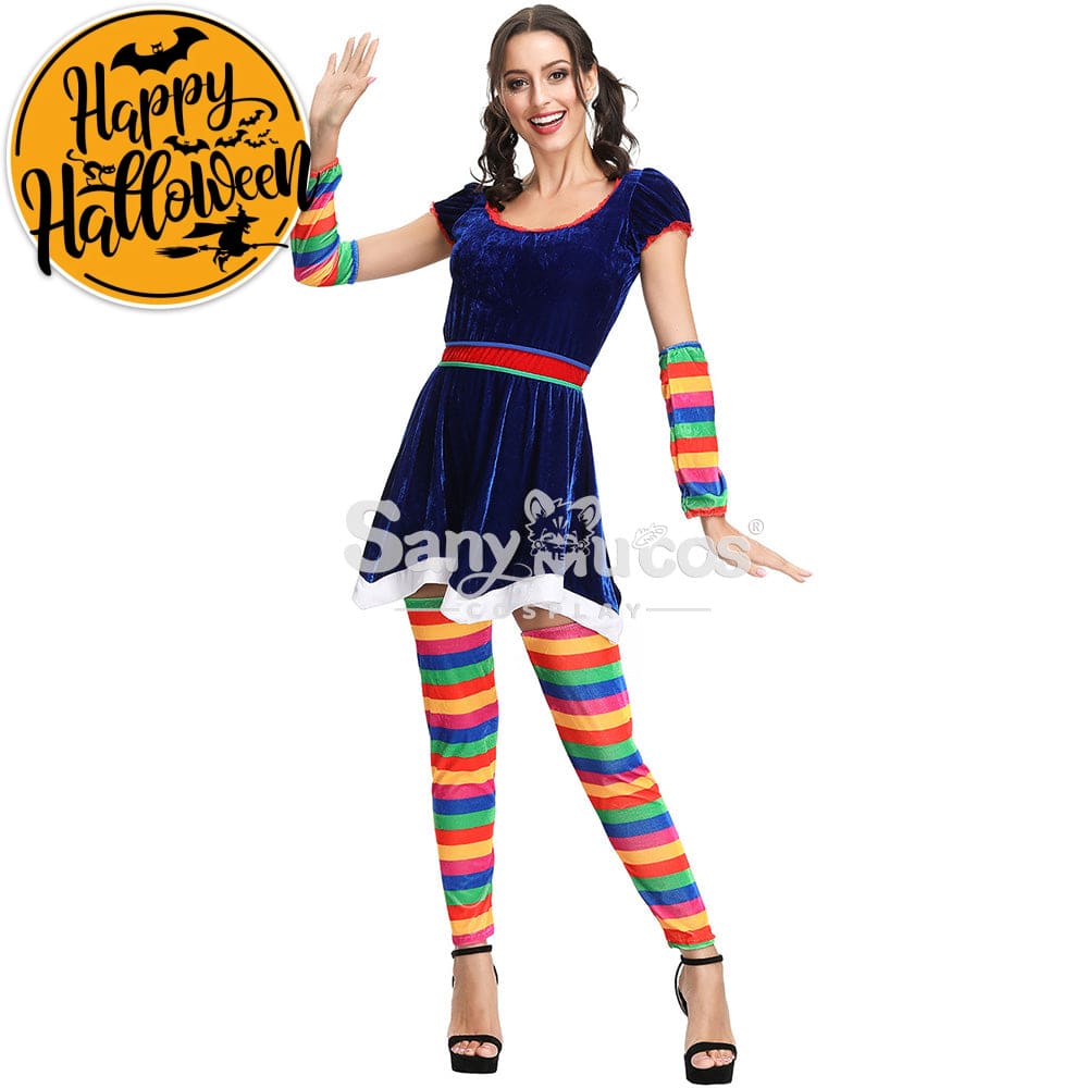 【In Stock】Christmas Cosplay Rainbow Christmas Dress Costume Costumes