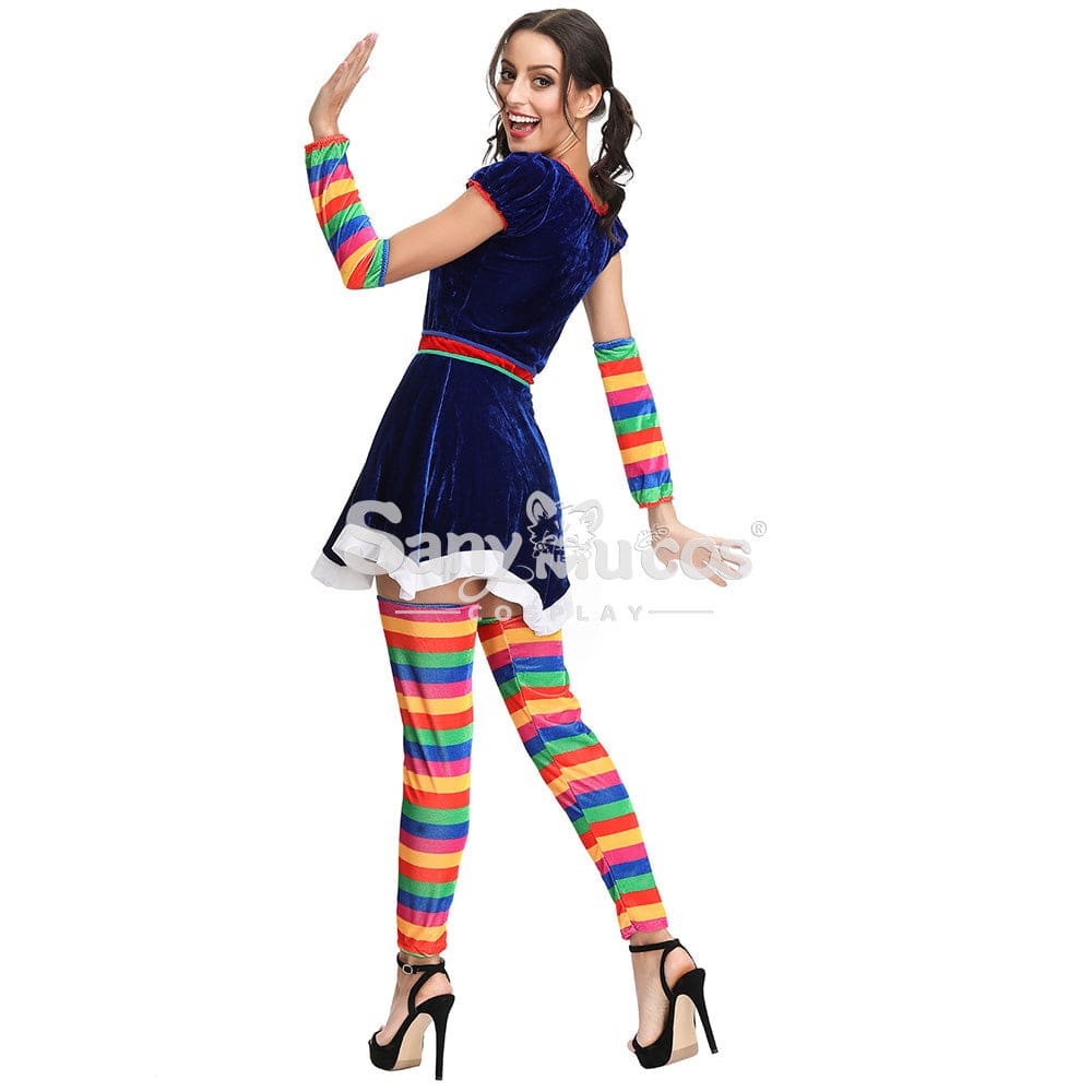 【In Stock】Christmas Cosplay Rainbow Christmas Dress Costume Costumes