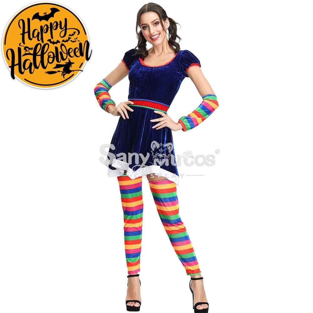 【In Stock】Christmas Cosplay Rainbow Christmas Dress Costume Costumes
