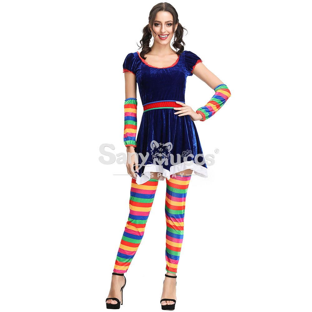 【In Stock】Christmas Cosplay Rainbow Christmas Dress Costume Costumes