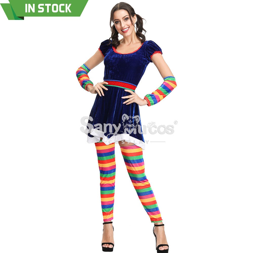 【In Stock】Christmas Cosplay Rainbow Christmas Dress Costume Costumes