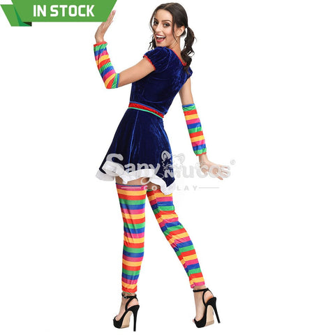 【In Stock】Christmas Cosplay Rainbow Christmas Dress Costume Costumes