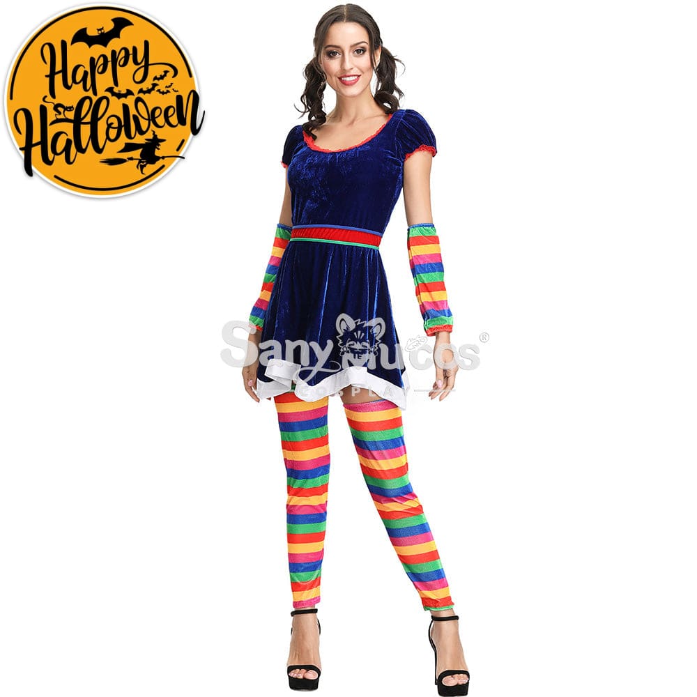 【In Stock】Christmas Cosplay Rainbow Christmas Dress Costume Costumes
