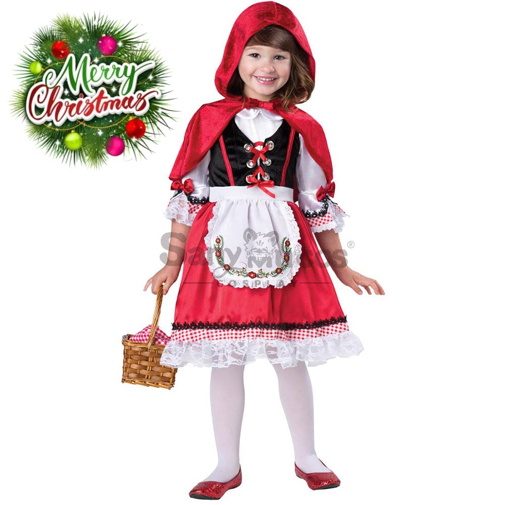 【In Stock】Christmas Cosplay Red Riding Hood Costume Kid Size Costumes