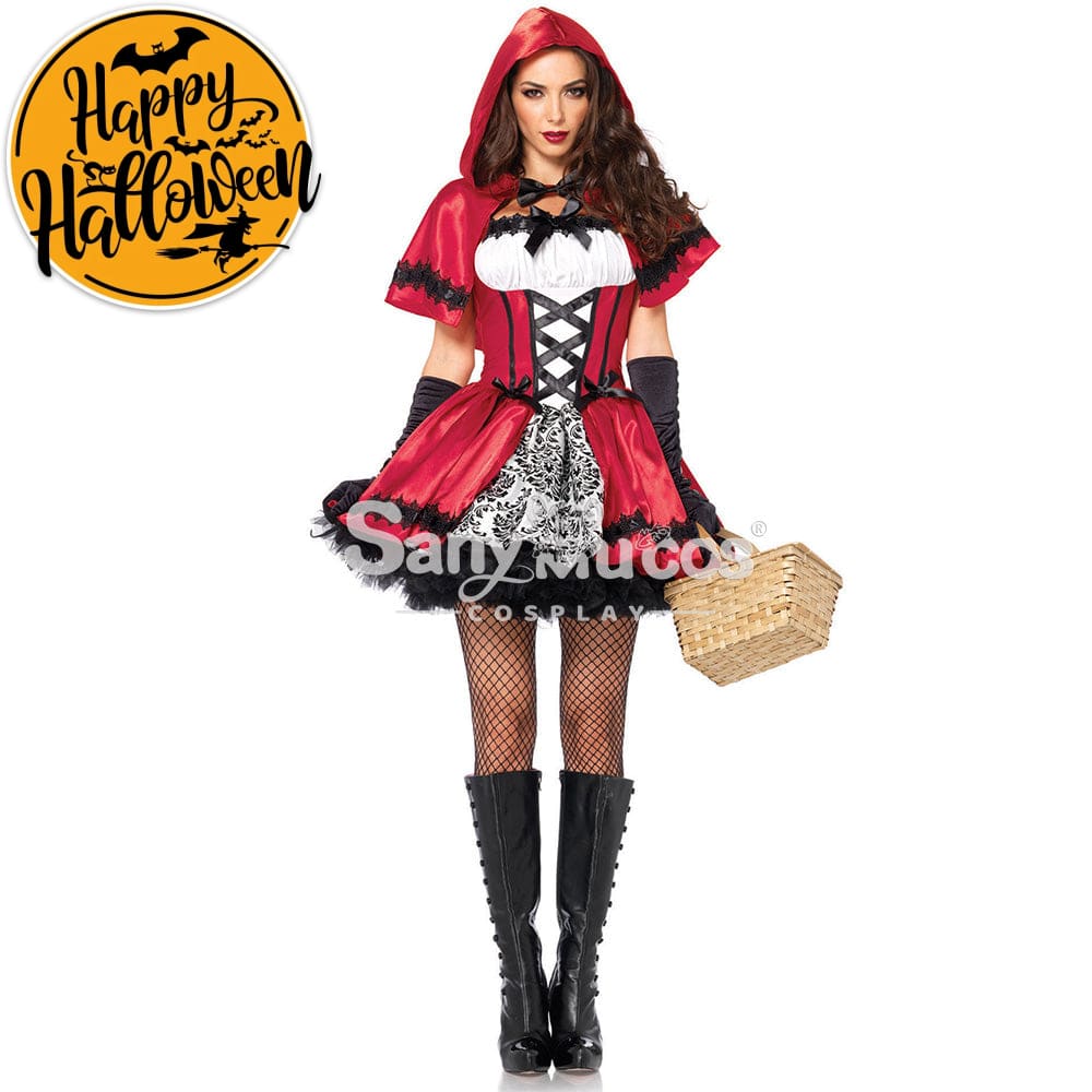 【In Stock】Christmas Cosplay Red Riding Hood Gothic Fashion Costume Costumes