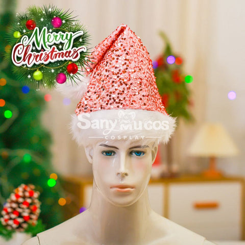 【In Stock】Christmas Cosplay Rhombus Sequins Santa Hat Props Prop