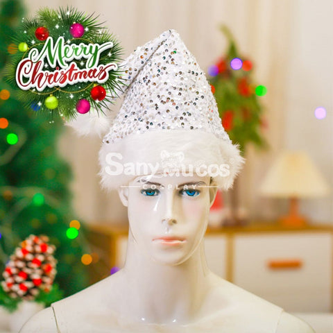 【In Stock】Christmas Cosplay Rhombus Sequins Santa Hat Props Prop