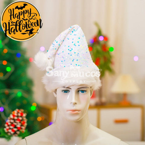 【In Stock】Christmas Cosplay Rhombus Sequins Santa Hat Props Prop